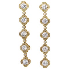 Charles Krypel Diamond Earrings 5 Carat 18 Karat Gold