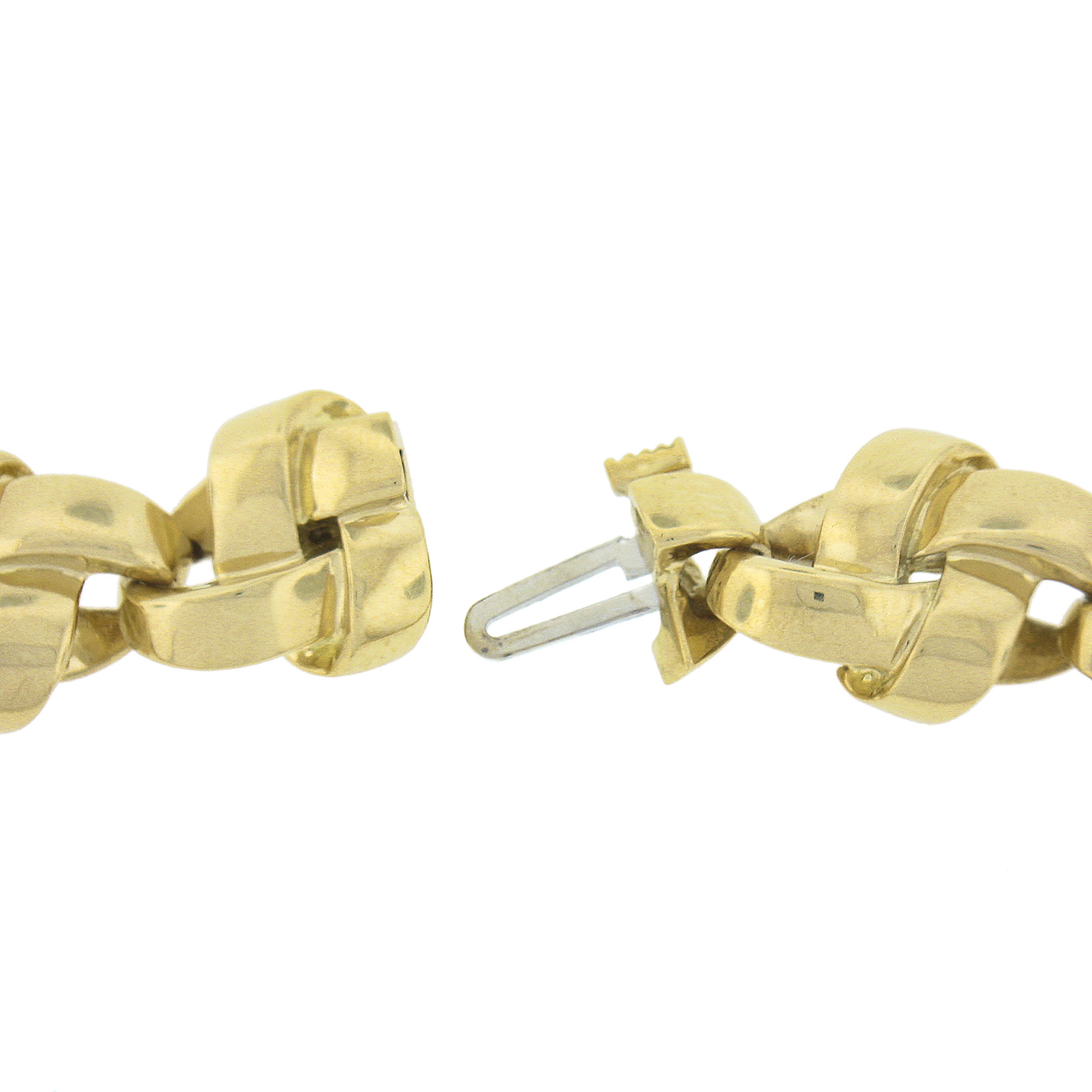 Charles Krypell 18k Gold 10ctw Diamond Interlocking Knot Link Statement Necklace 2