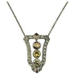 Charles Krypell 18K White Gold Diamond Pendant Necklace #21215