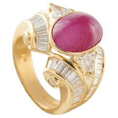 Charles Krypell 18K Yellow Gold 2.25ct Diamond and Ruby Ring CK34-012926