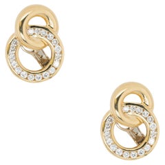 Charles Krypell - Orecchini a doppio cerchio con diamanti in oro giallo 18 ct.