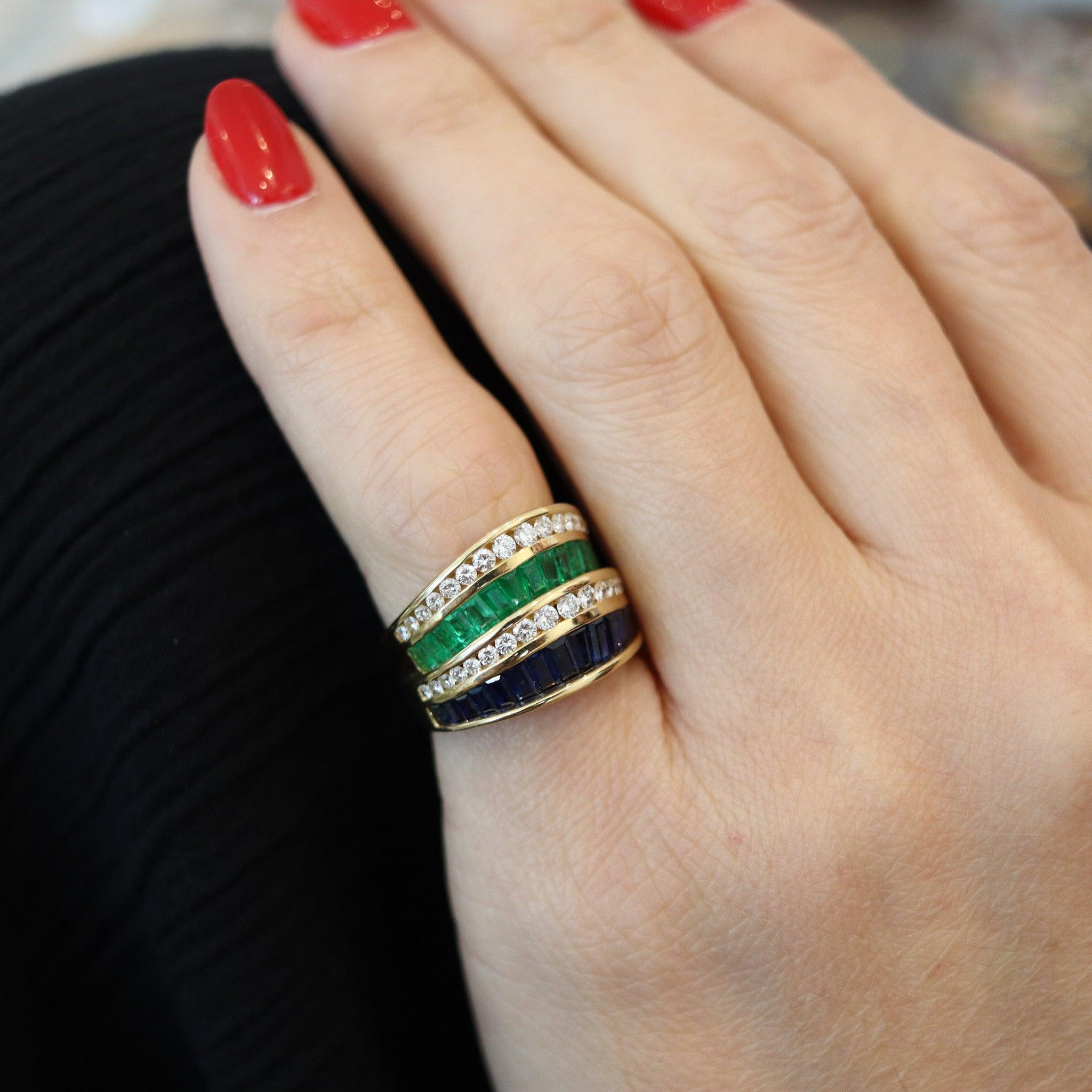 Cocktail ring designed by Charles Krypell.

This is a beautiful contemporary cocktail ring, created by the iconic American designer Charles Krypell. This cocktail ring is very colorful and has been crafted with classic patterns in solid yellow gold
