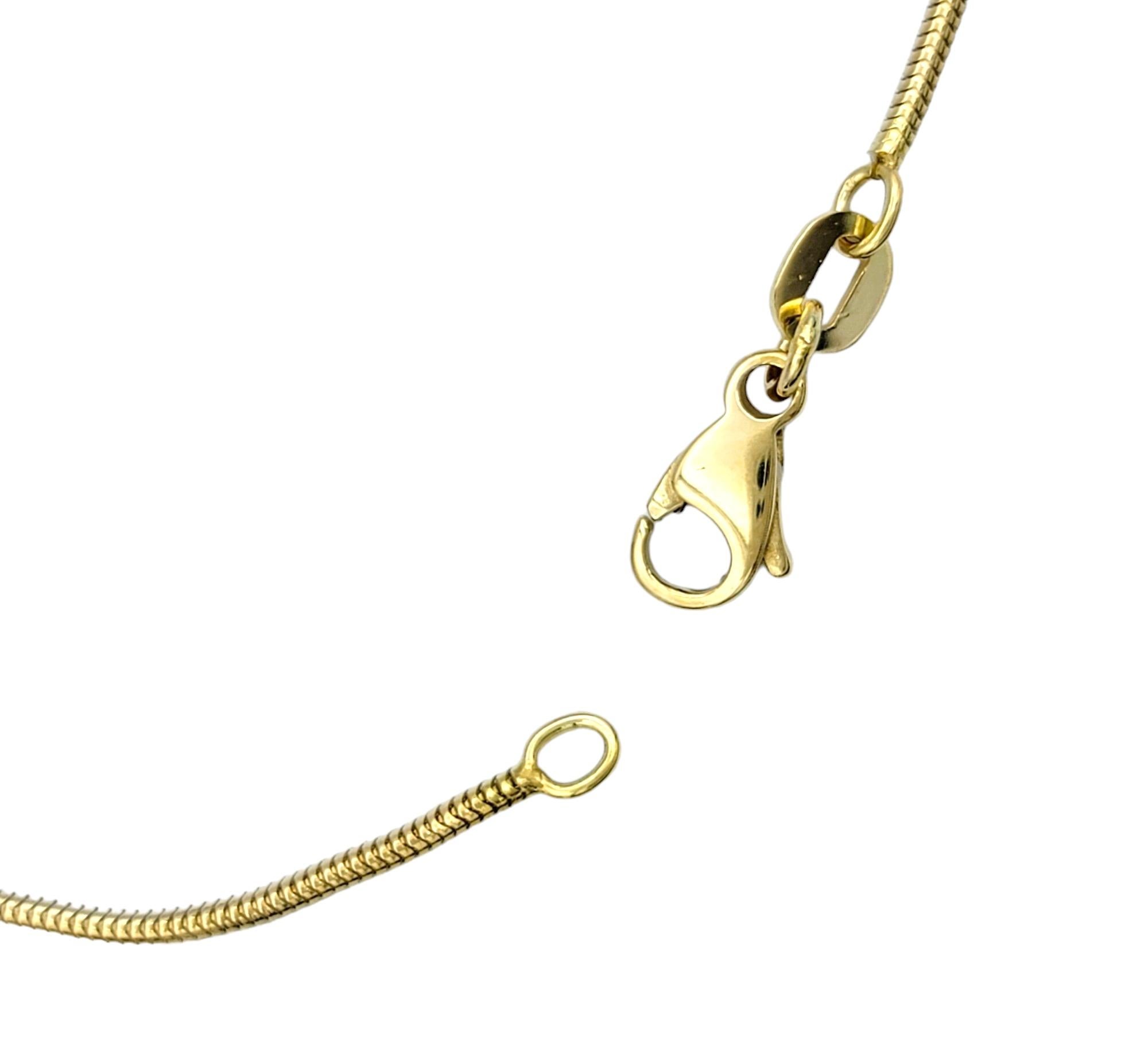Charles Krypell Diamond and Ruby Open Heart Necklace Set in 18 Karat Yellow Gold 2