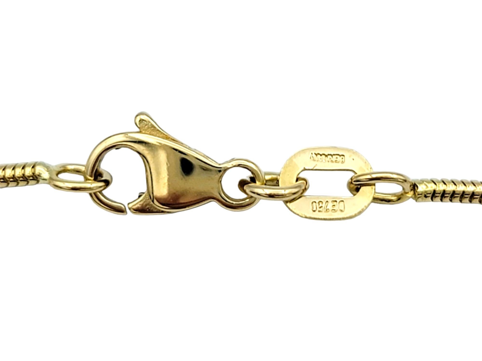 Charles Krypell Diamond and Ruby Open Heart Necklace Set in 18 Karat Yellow Gold 3