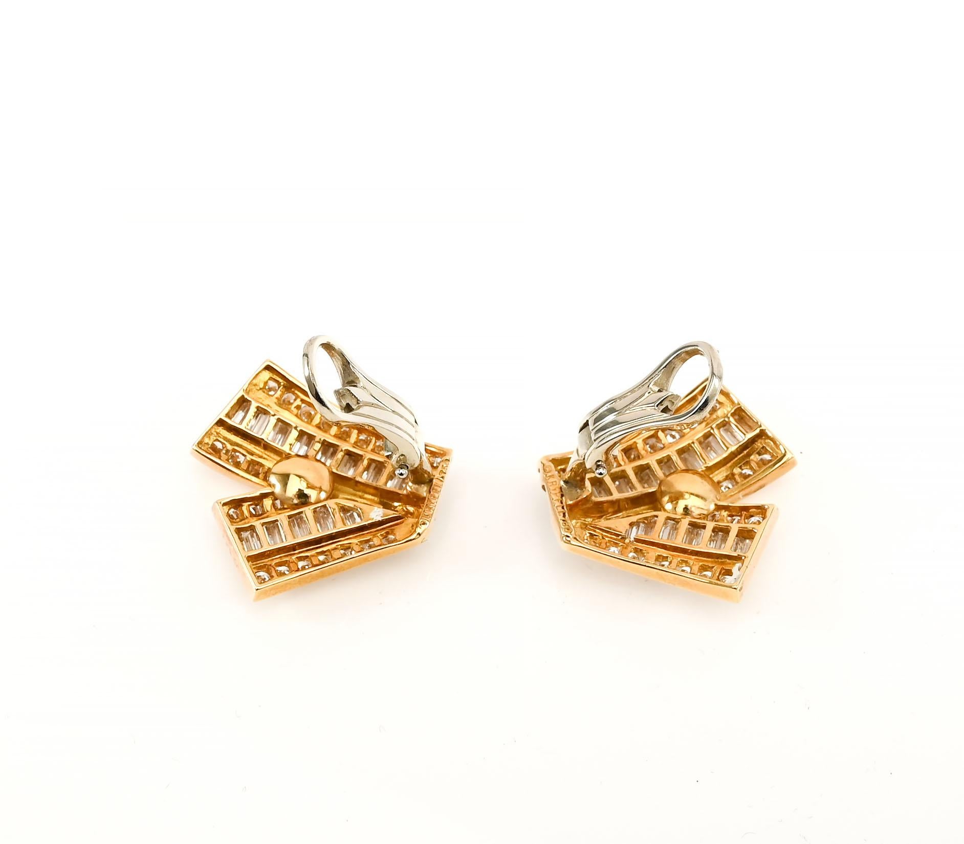 Brilliant Cut Charles Krypell Diamond Earrings For Sale