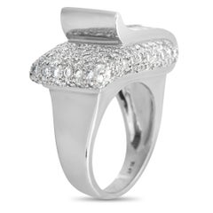 Charles Krypell Bague en platine avec diamant de 4,50 carats