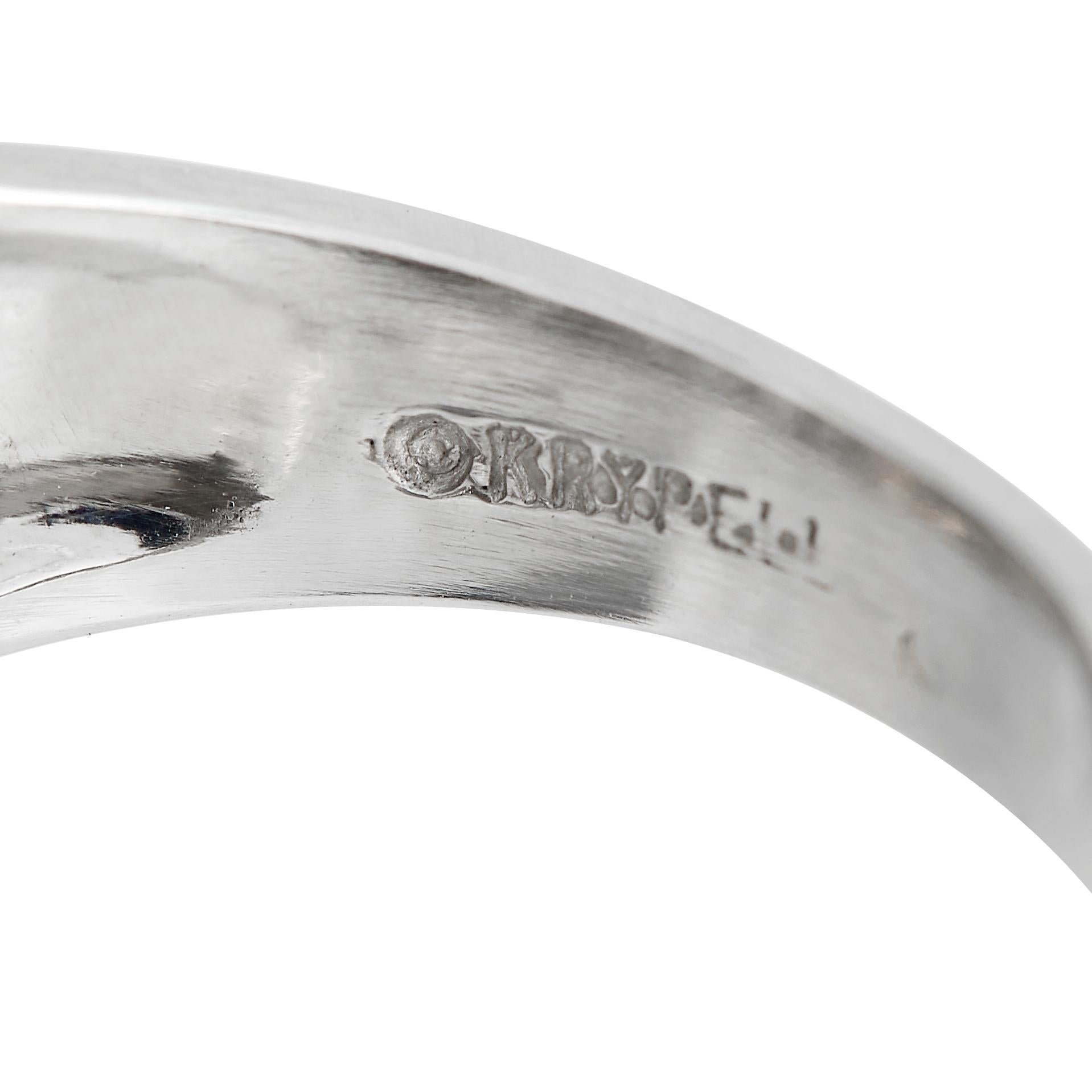 Charles Krypell Platin 4,50 Karat Diamantring im Zustand „Hervorragend“ im Angebot in Southampton, PA