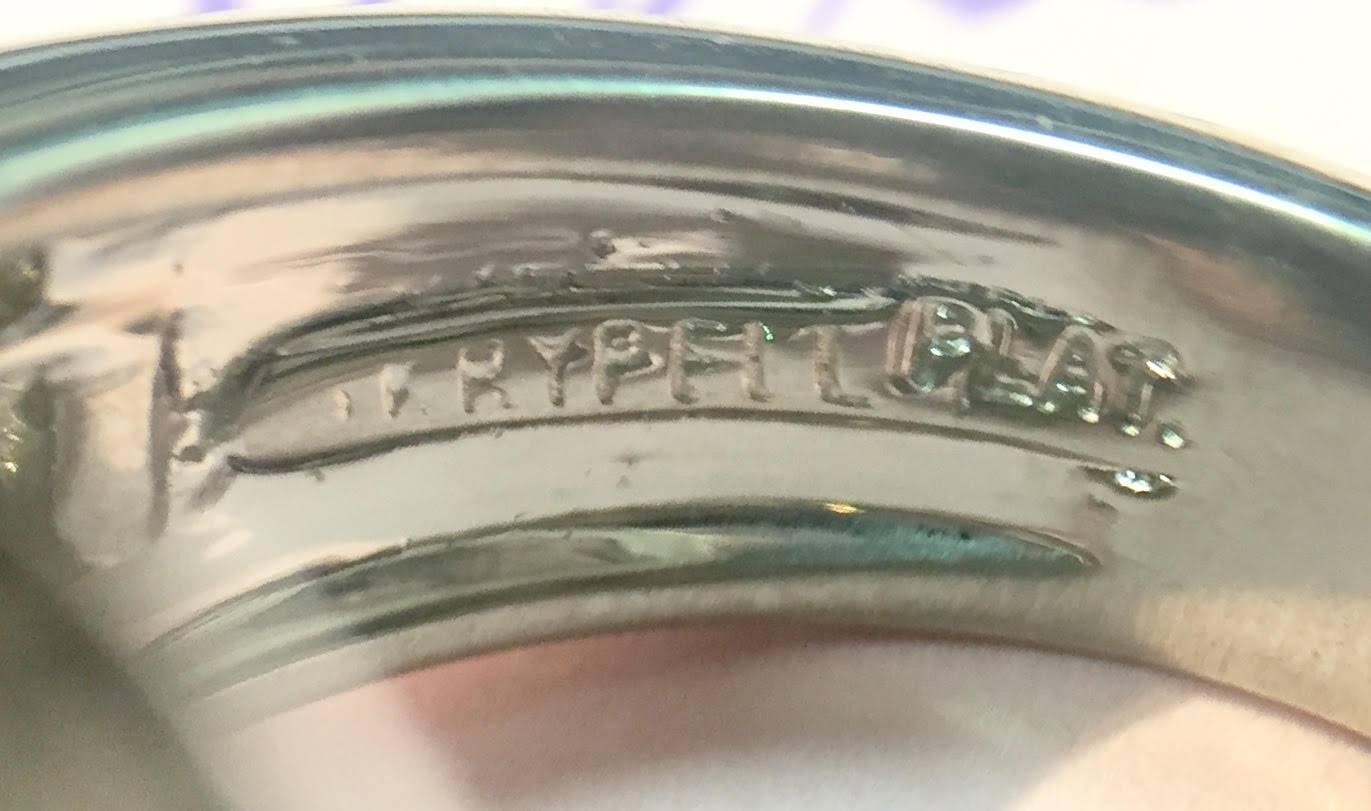 Charles Krypell Platinum Sapphire, Emerald and Diamond X Ring For Sale 3