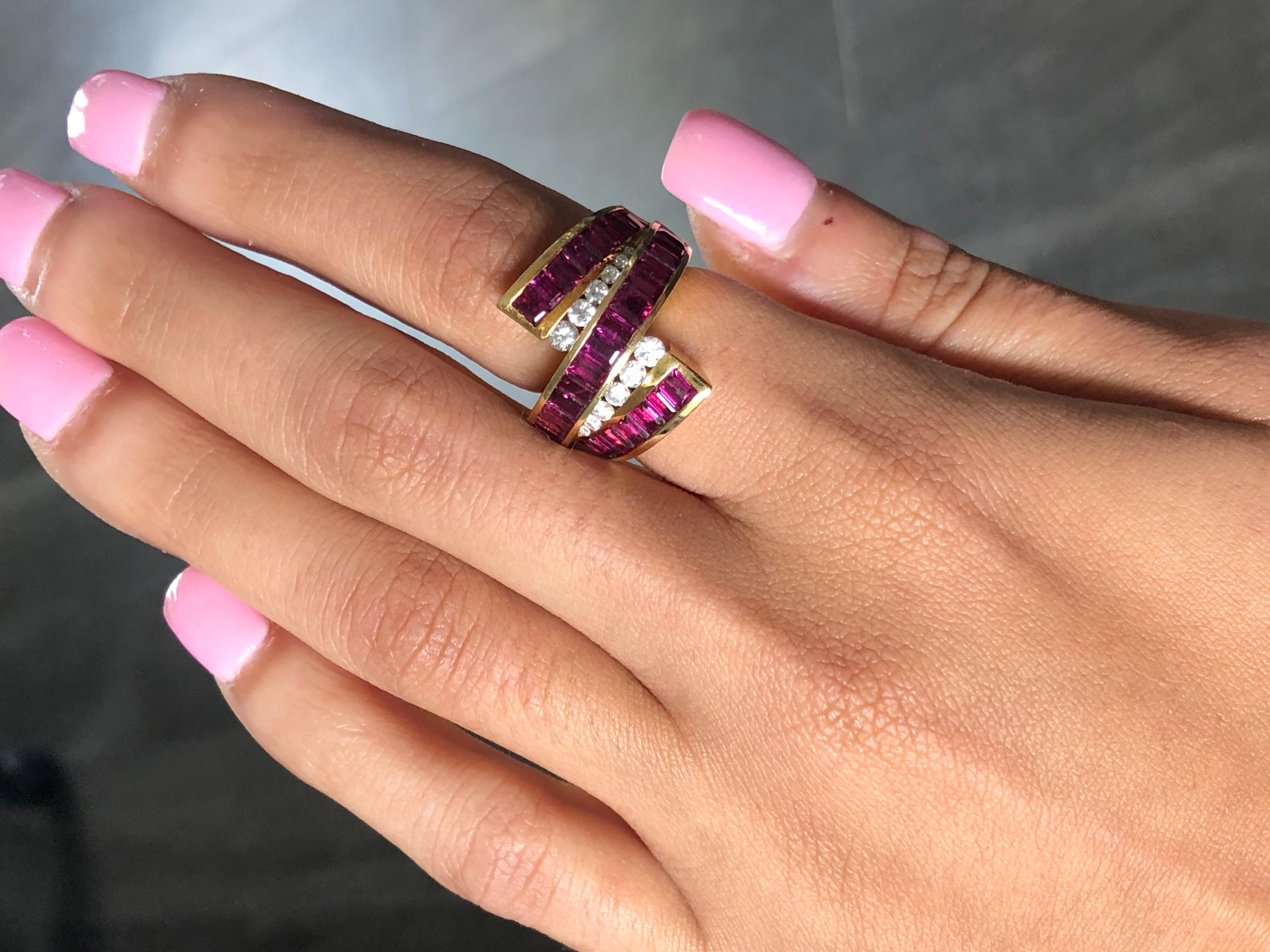 Women's Charles Krypell Ruby and Diamond Ring
