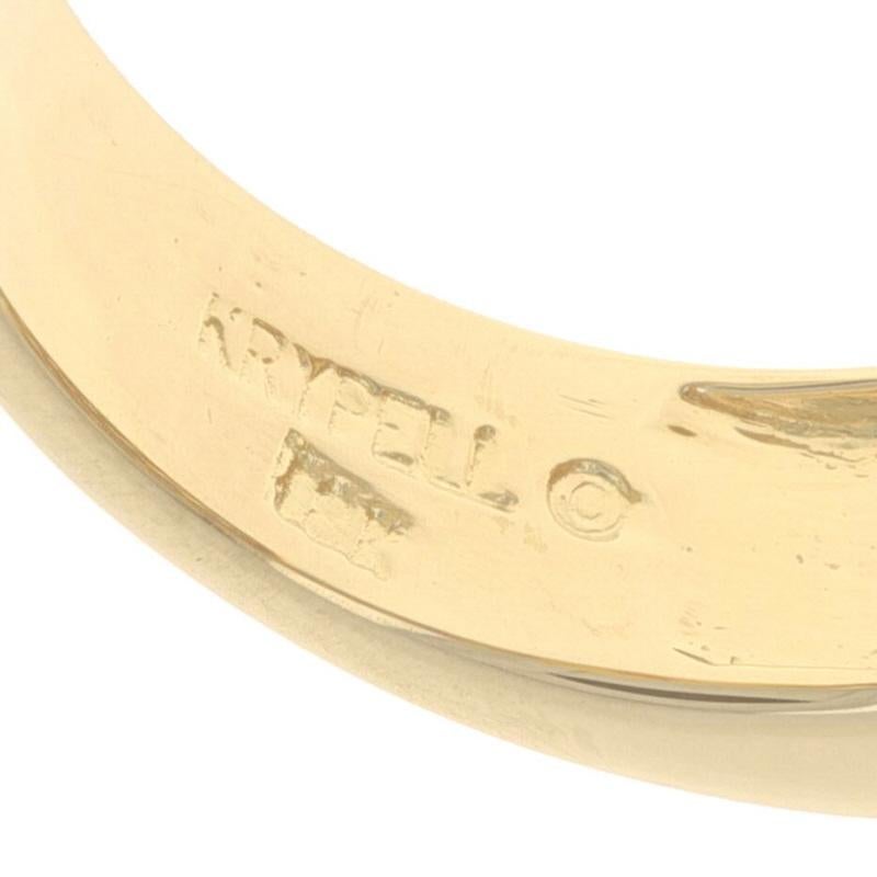 Charles Krypell Rubin-Diamant- Bypass-Ring - Gelbgold 18k Baguette 4,90ctw 9 1/2 1