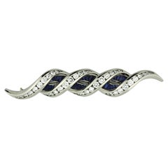 Charles Krypell, Sapphire and Diamond Brooch