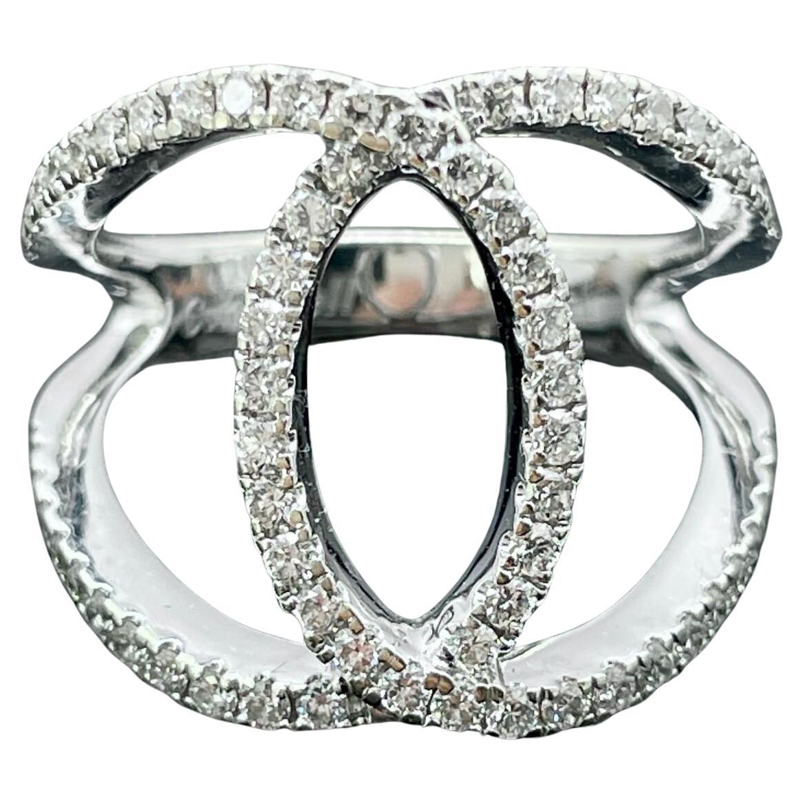 Charles Krypell Anillo C Diamante Blanco Oro Blanco 18k 3-9344-WD - $5082