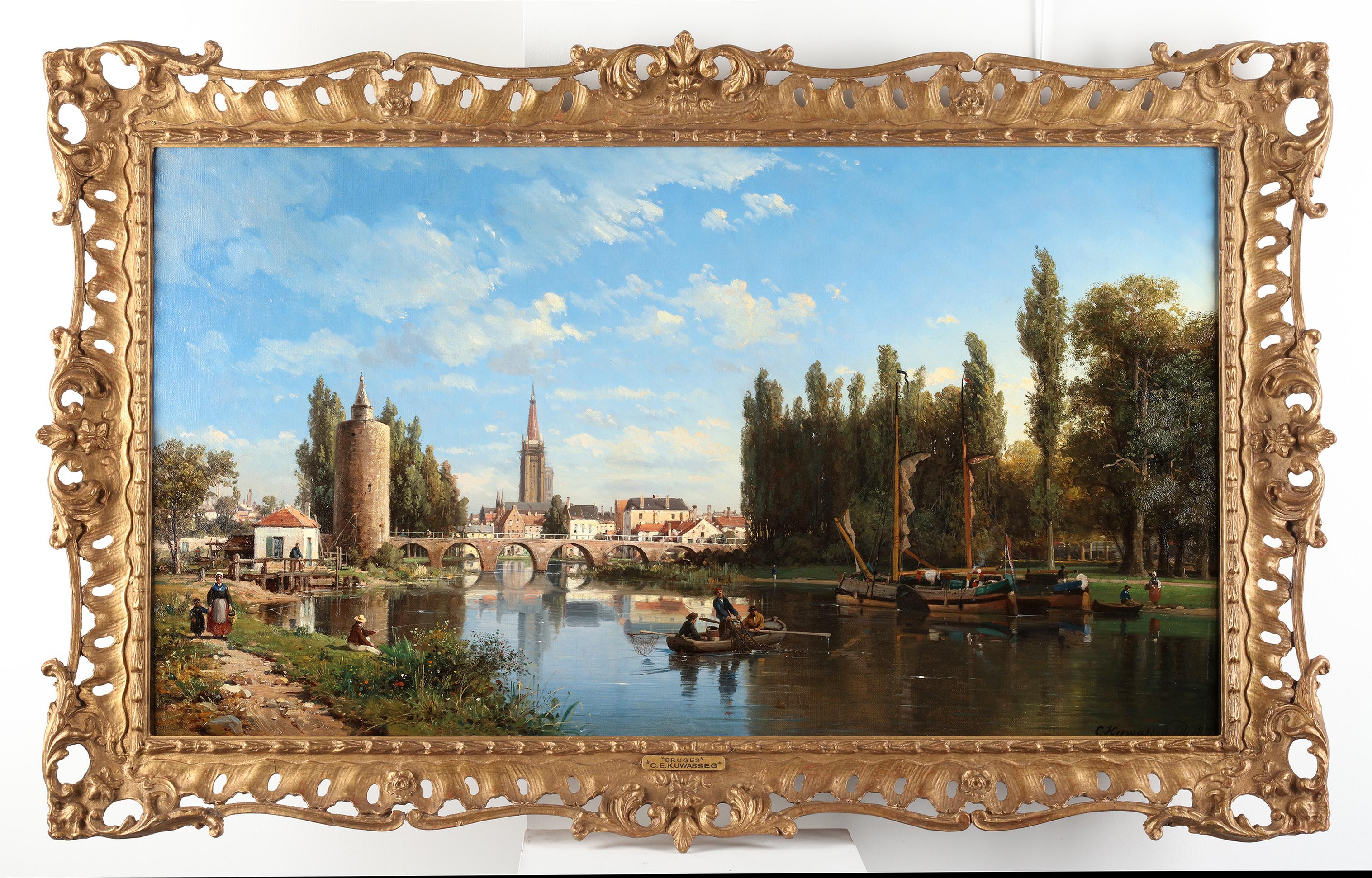 View of Bruges - Charles Kuwasseg (Draveil 1828-1904) 1