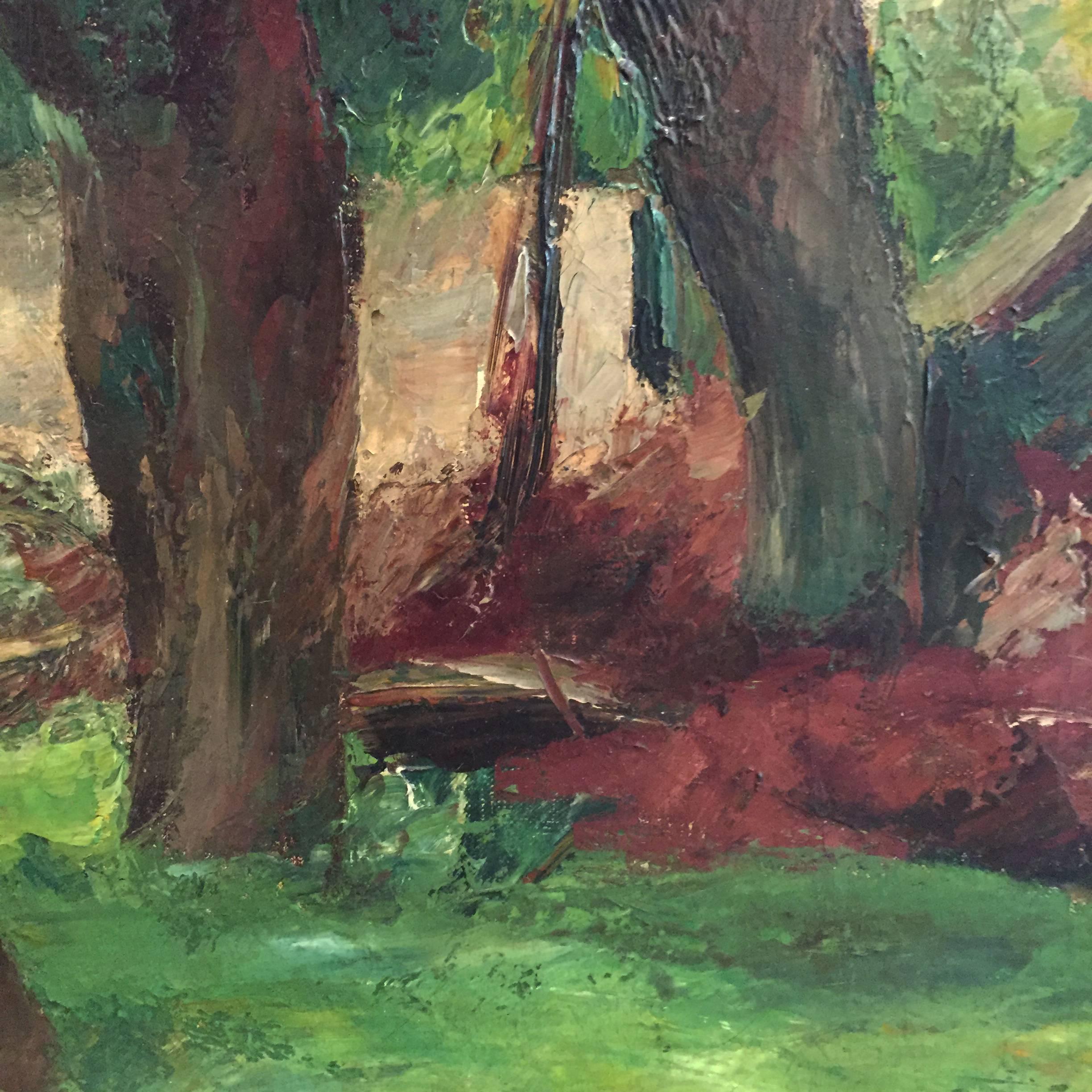 Charles Kvapil 'Undergrowth' 1927 Oil on Canvas Fauvism Belgium Landscape Modern For Sale 10
