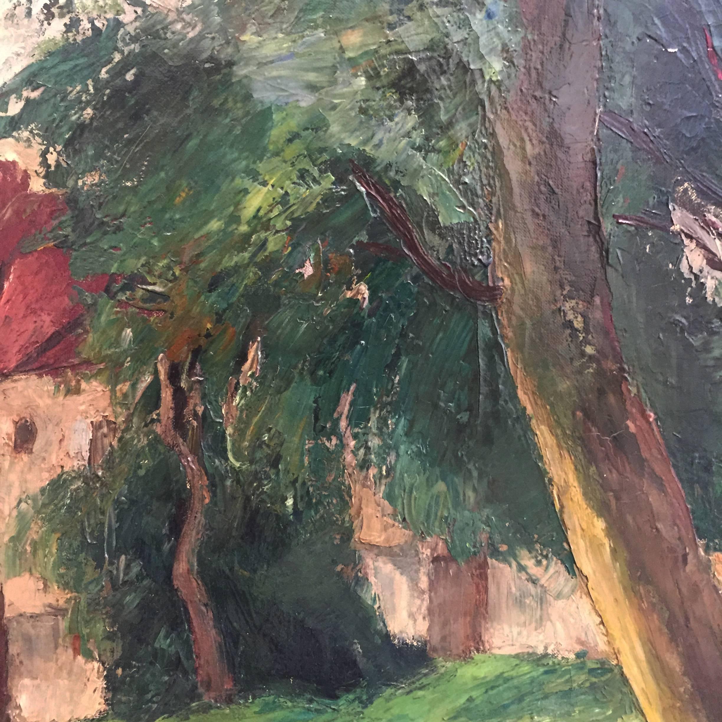 Charles Kvapil 'Undergrowth' 1927 Oil on Canvas Fauvism Belgium Landscape Modern For Sale 15