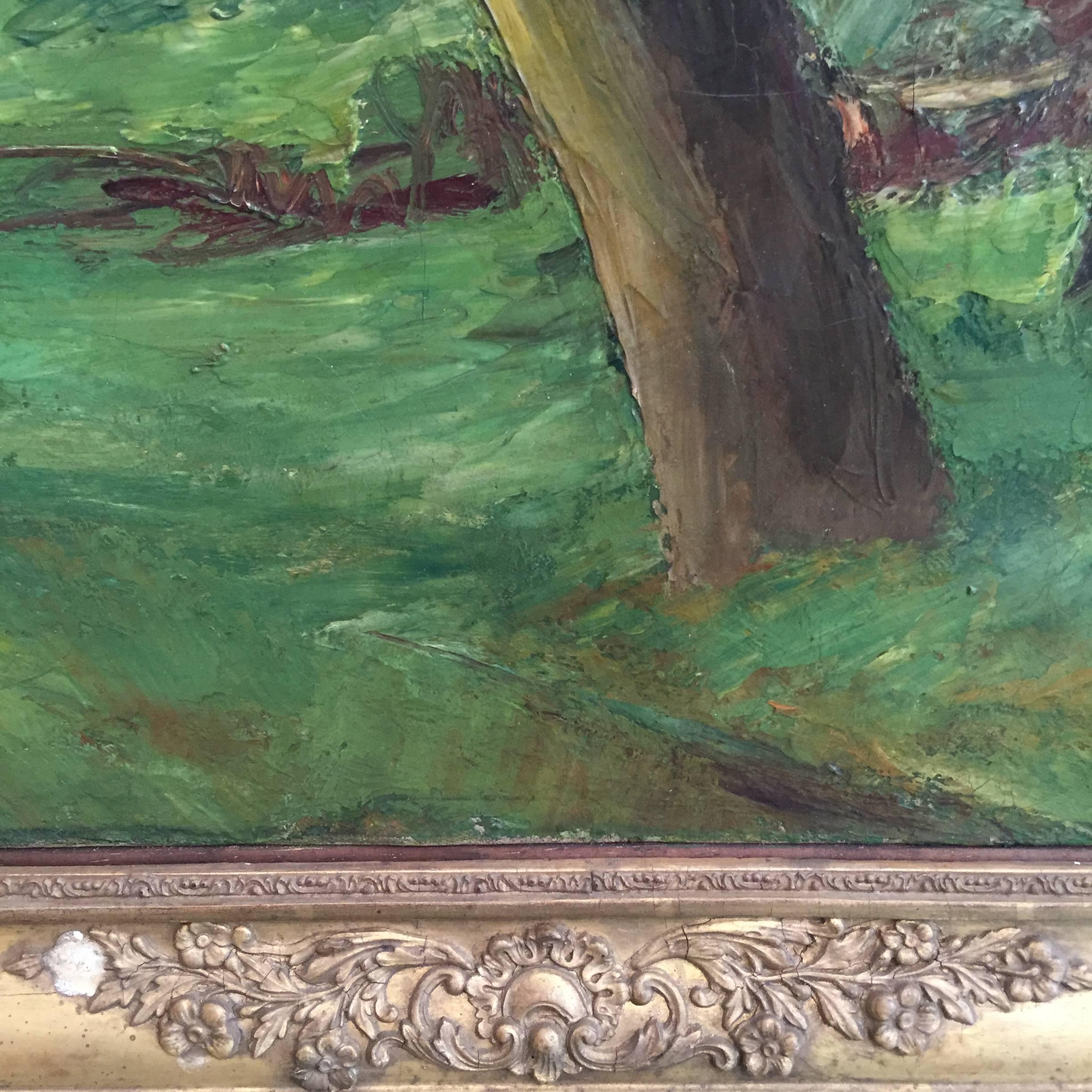 Charles Kvapil 'Undergrowth' 1927 Oil on Canvas Fauvism Belgium Landscape Modern For Sale 7