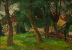 Charles Kvapil 'Undergrowth' 1927 Oil on Canvas Fauvism Belgium Landscape Modern