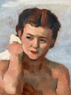 "La bañista" Gran óleo sobre lienzo Firmado y fechado en 1936