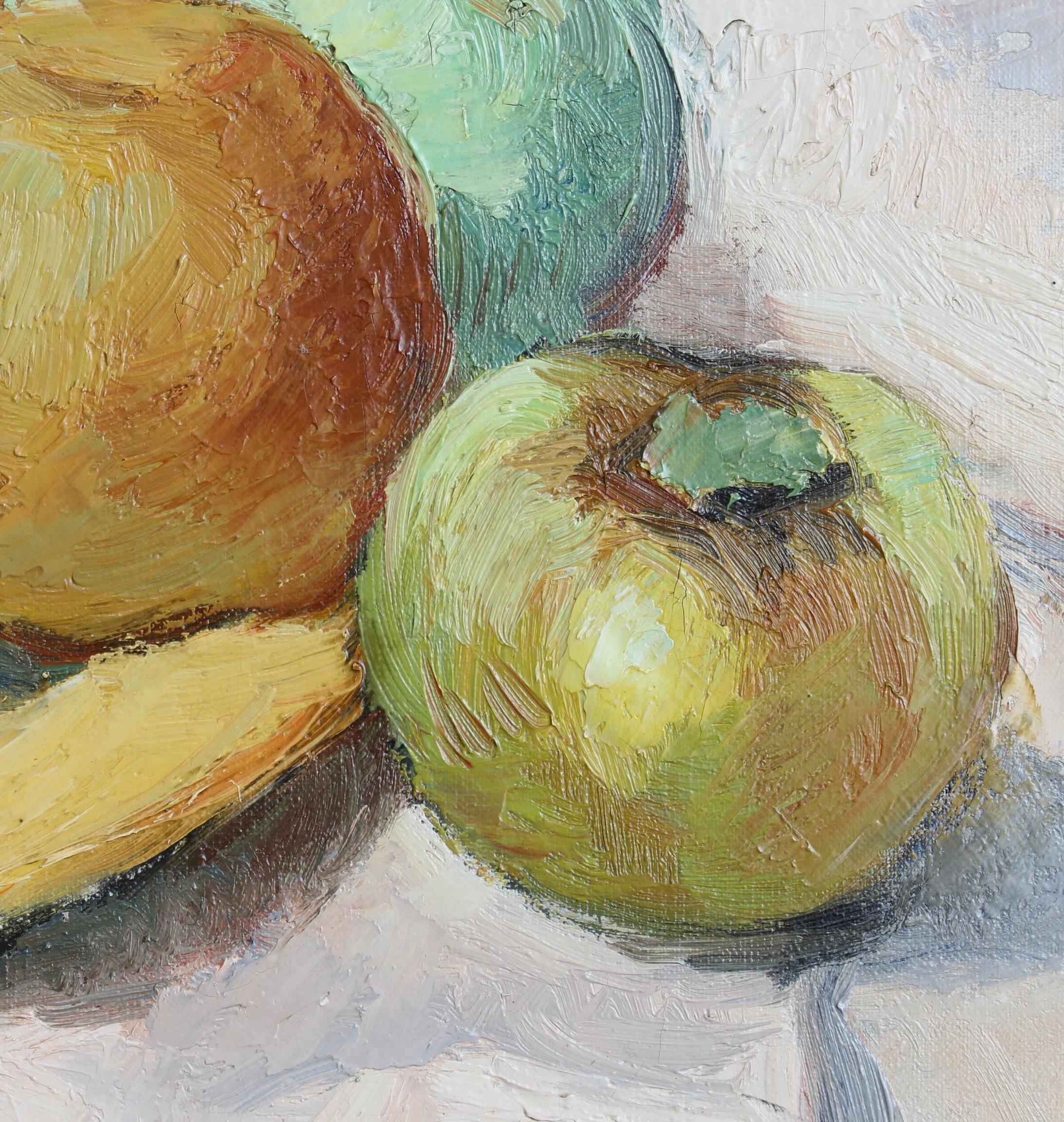 Nature morte aux pommes et à la banane en vente 9