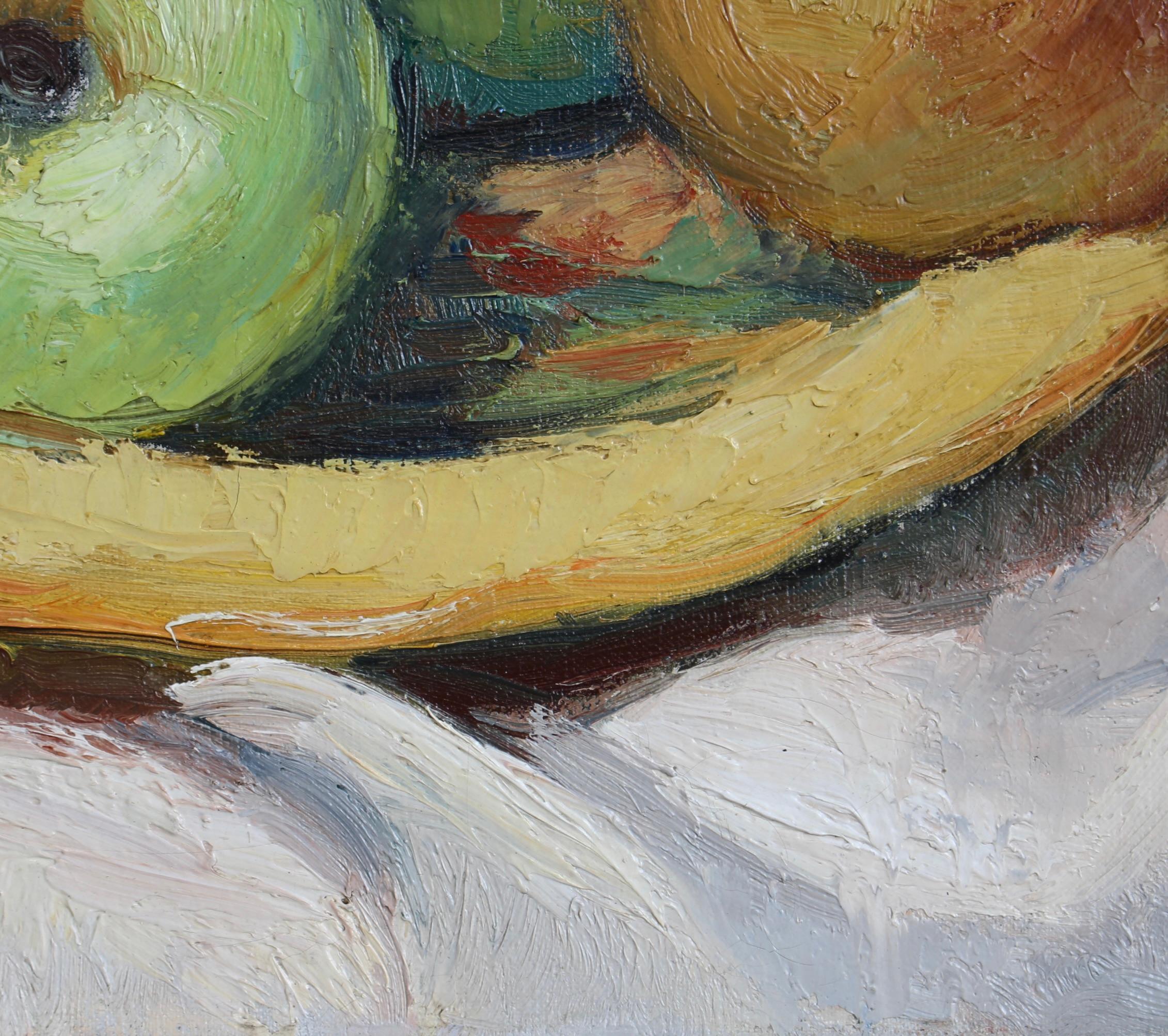Nature morte aux pommes et à la banane en vente 11