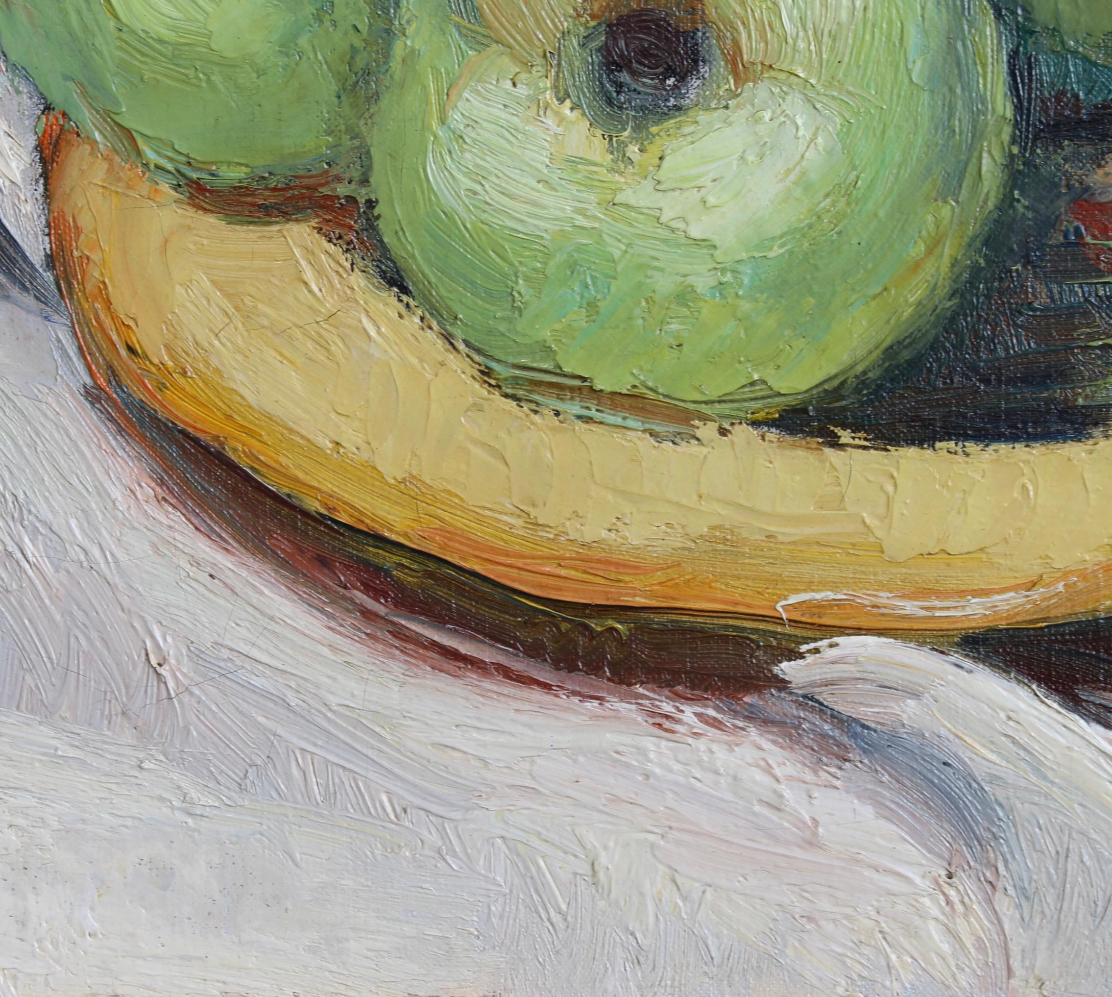 Nature morte aux pommes et à la banane en vente 12