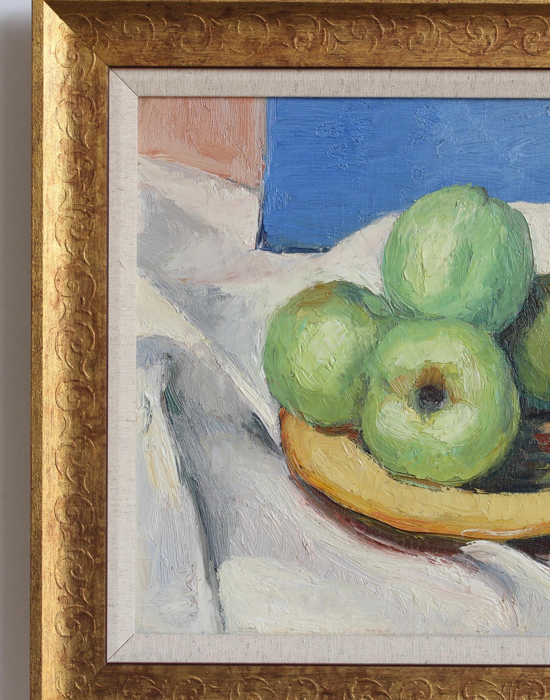 Nature morte aux pommes et à la banane en vente 1