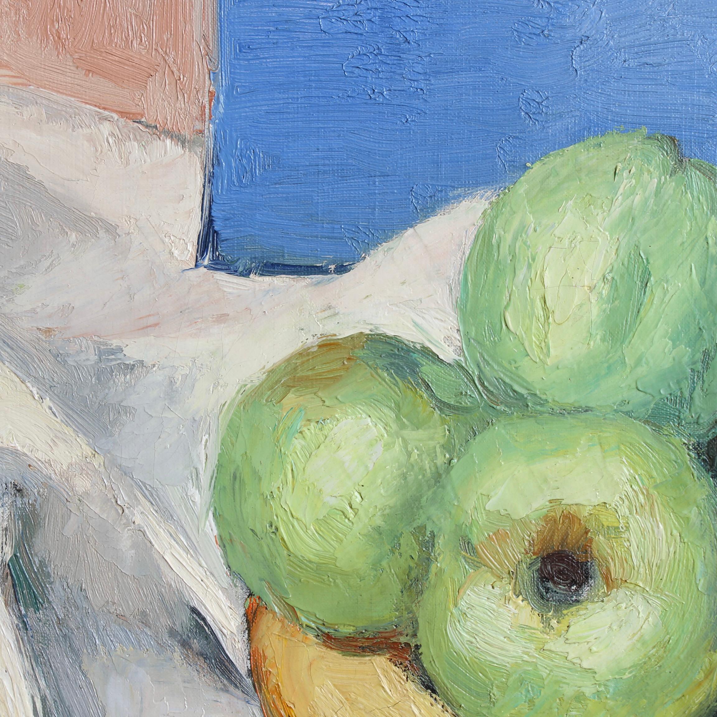 Nature morte aux pommes et à la banane en vente 5