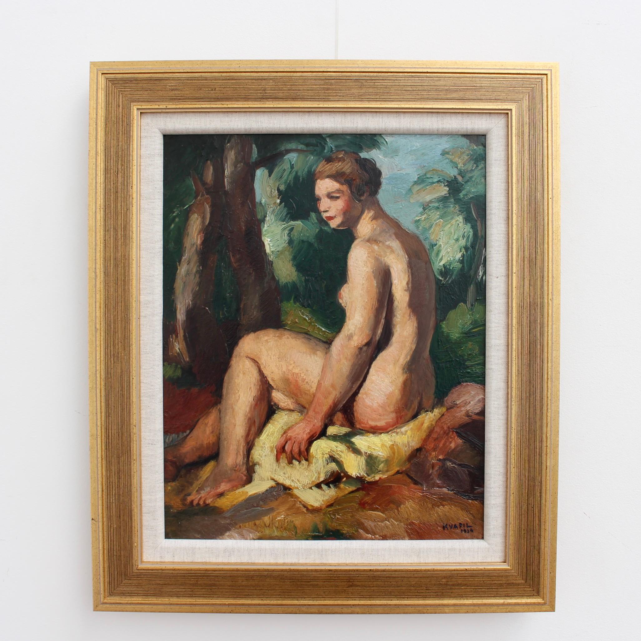The Bather - Painting by Charles Kvapil