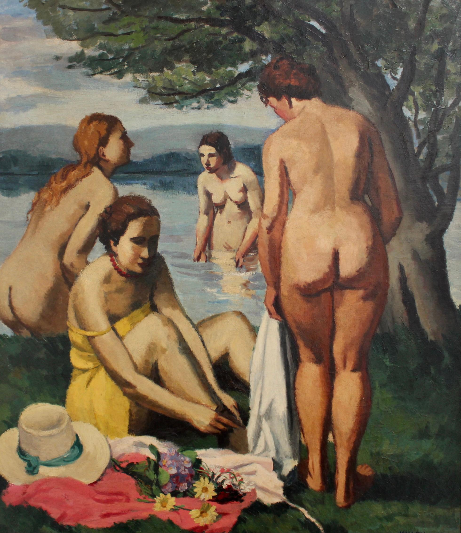 Charles Kvapil Nude Painting - The Bathers