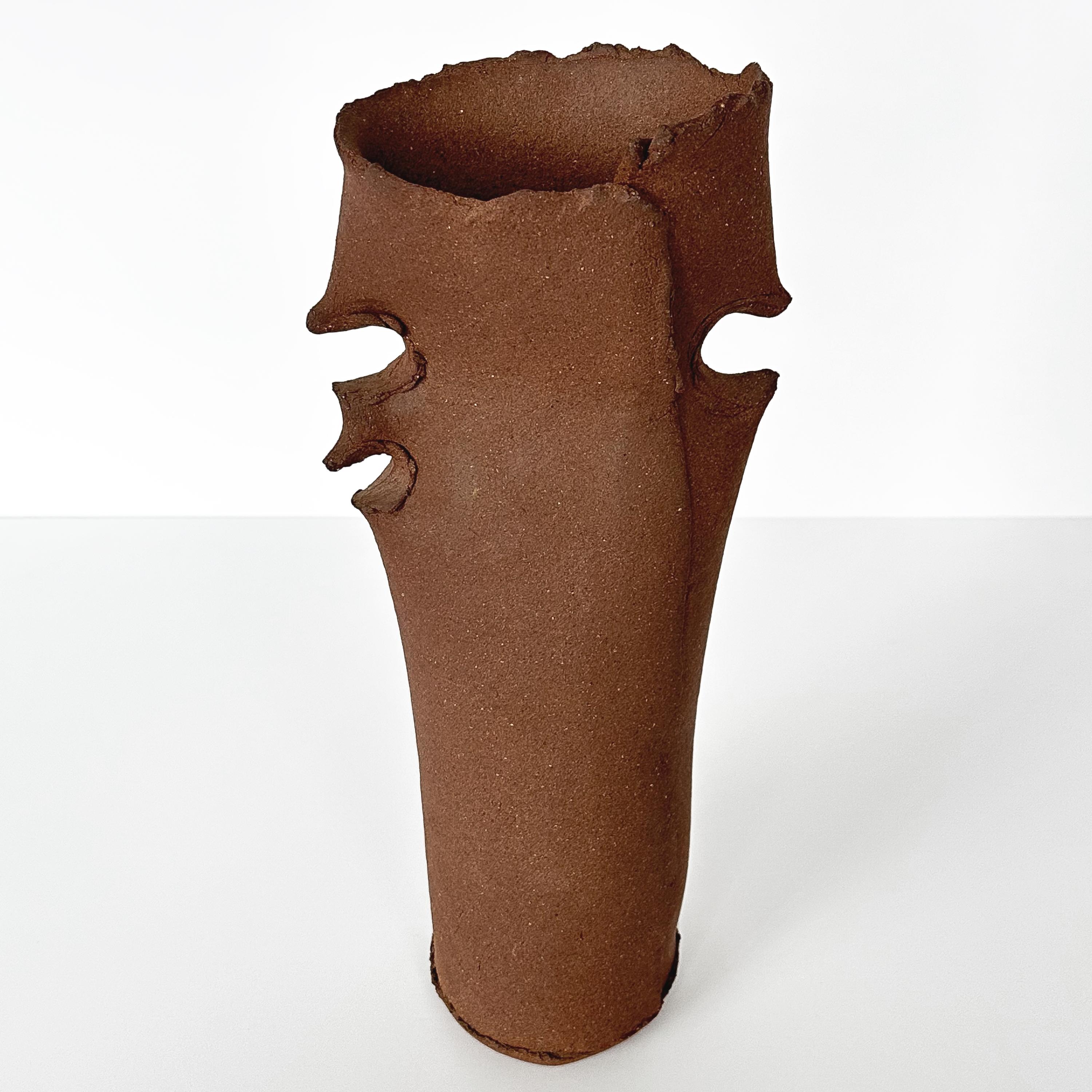 Charles Lakofsky Unglazed Stoneware Studio Pottery Vase 4