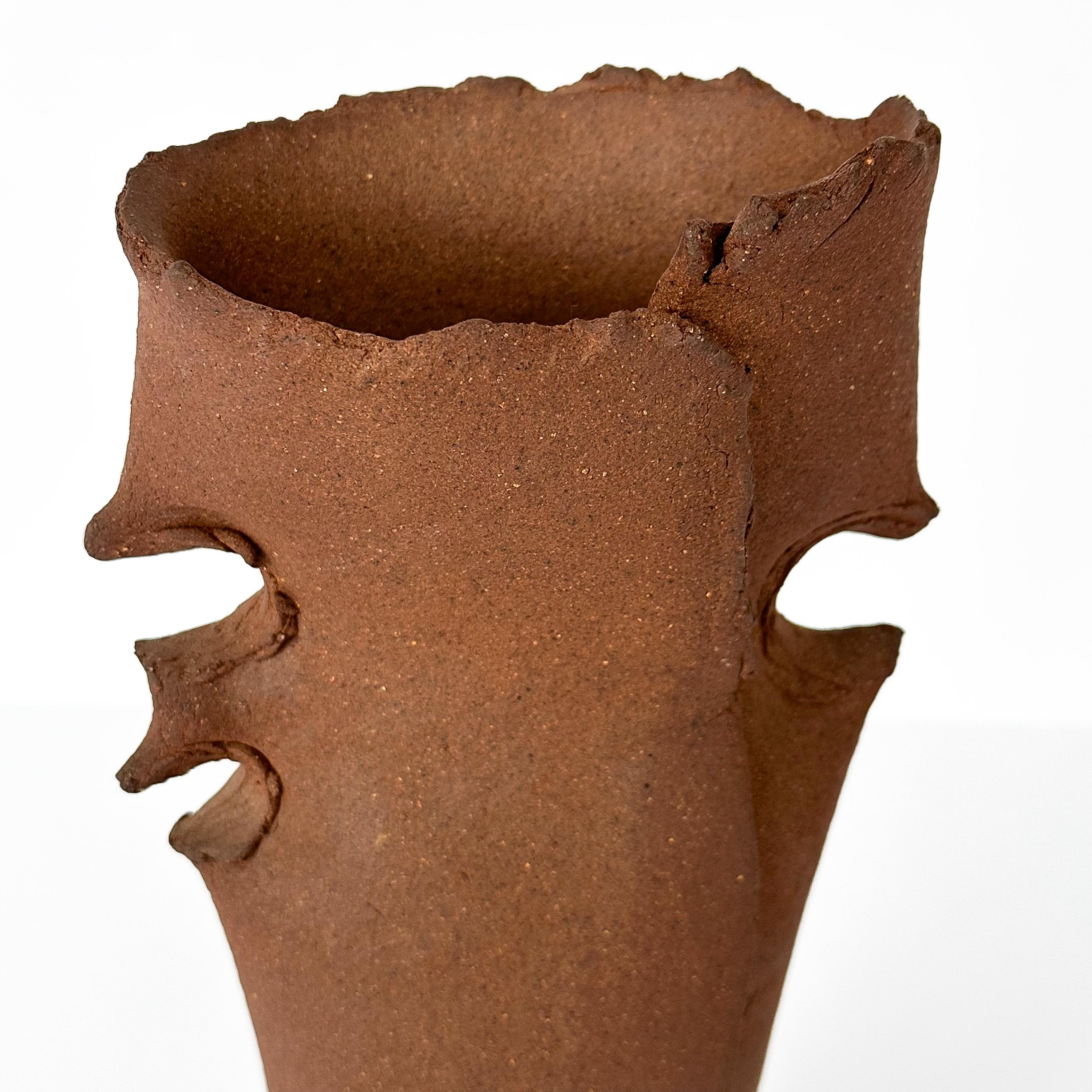 Charles Lakofsky Unglazed Stoneware Studio Pottery Vase 5