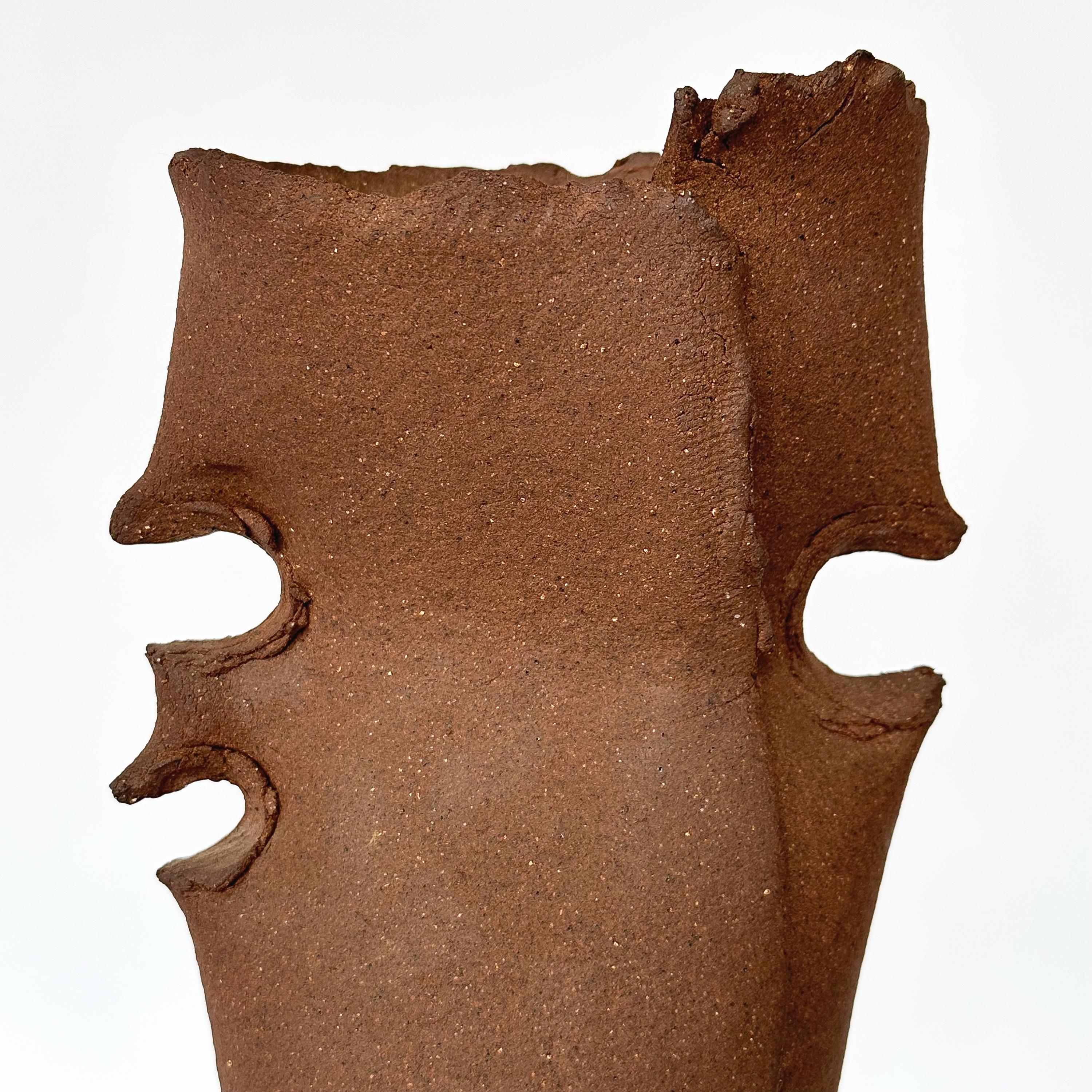 Charles Lakofsky Unglazed Stoneware Studio Pottery Vase 6