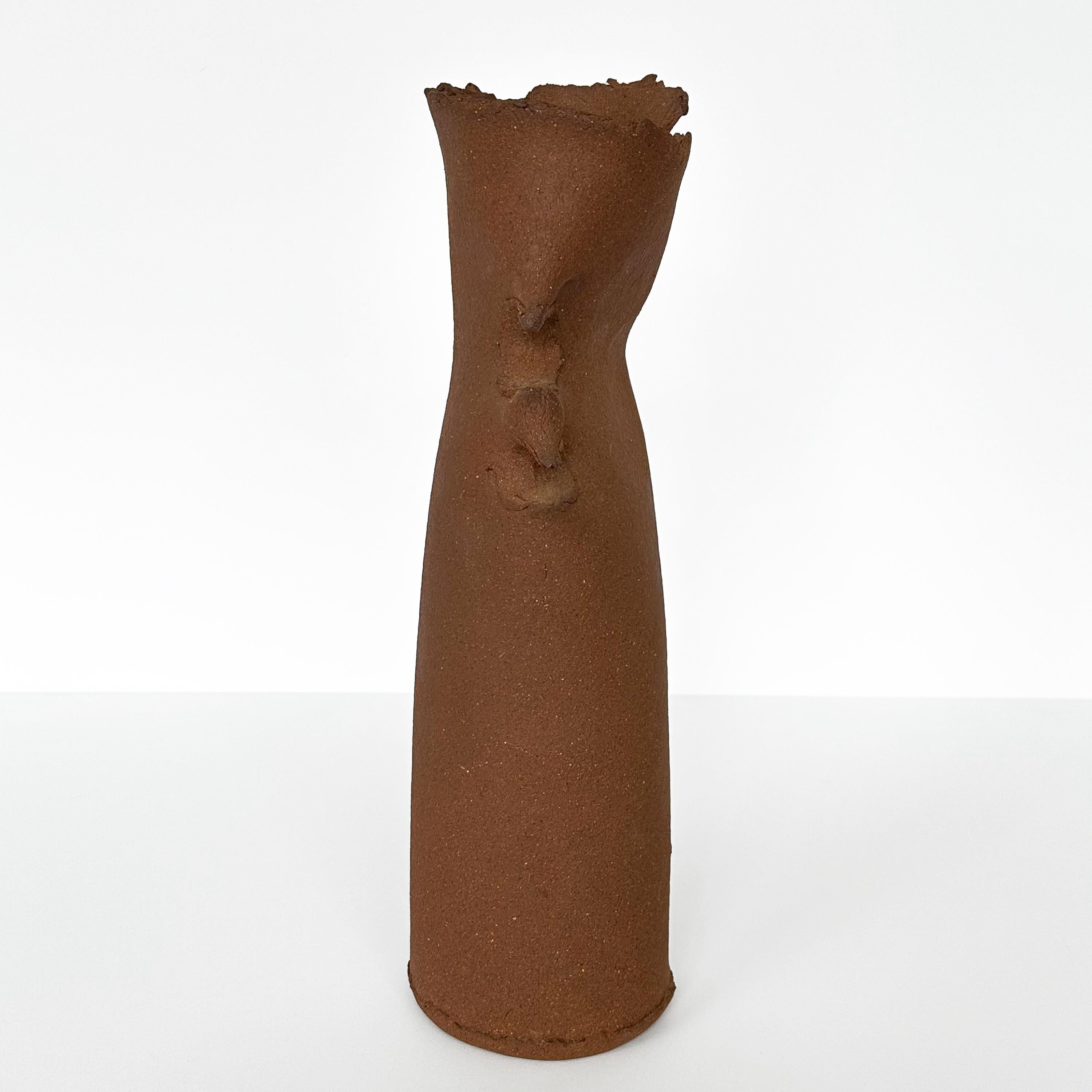 Charles Lakofsky Unglazed Stoneware Studio Pottery Vase 1