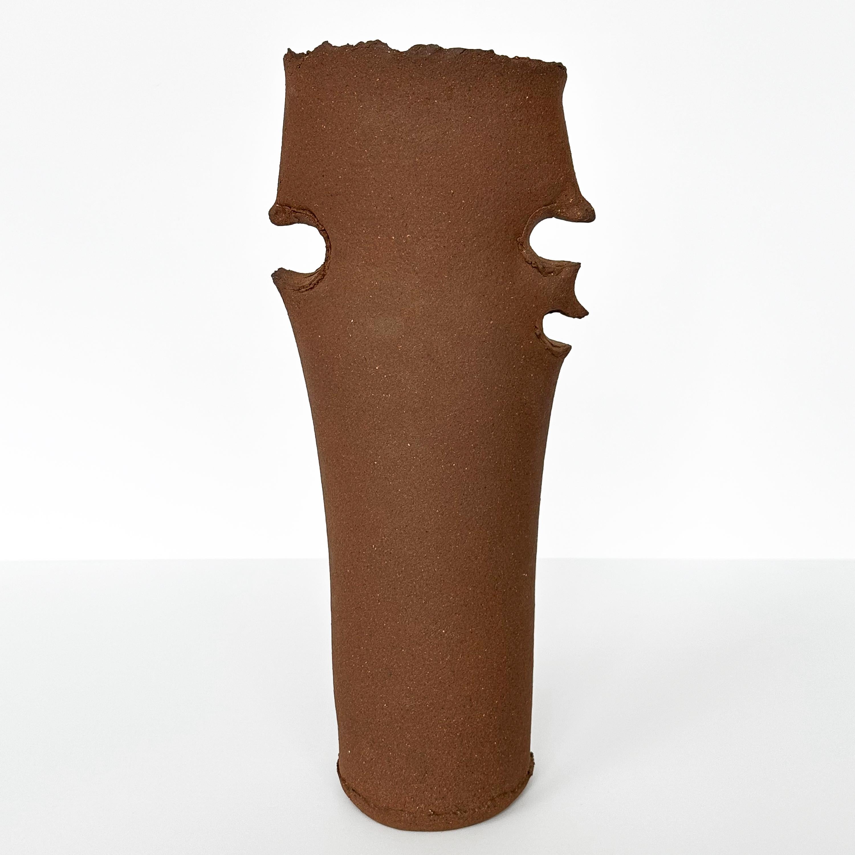 Charles Lakofsky Unglazed Stoneware Studio Pottery Vase 3