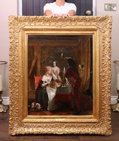 Royal Academy Oil Painting of Charles II and Beauties of French Court Versailles