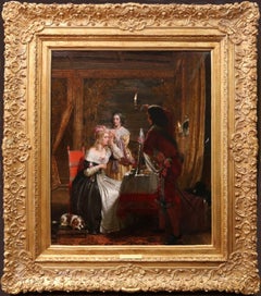 Royal Academy Oil Painting of Charles II and Beauties of French Court Versailles