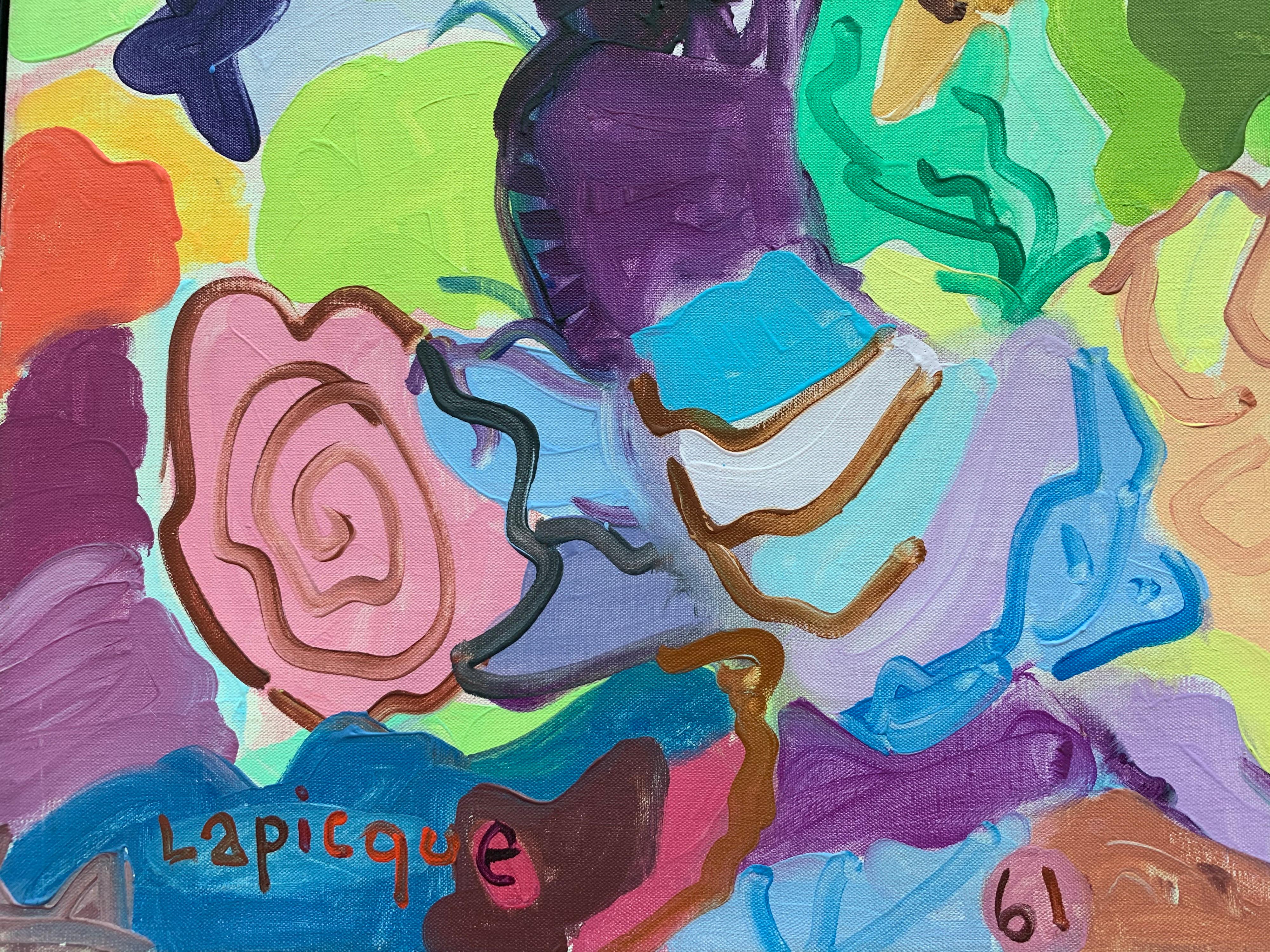 L'artiste français LAPICQUE Tiger The, « Invitation to Wisdom », huile sur toile, 1961 4