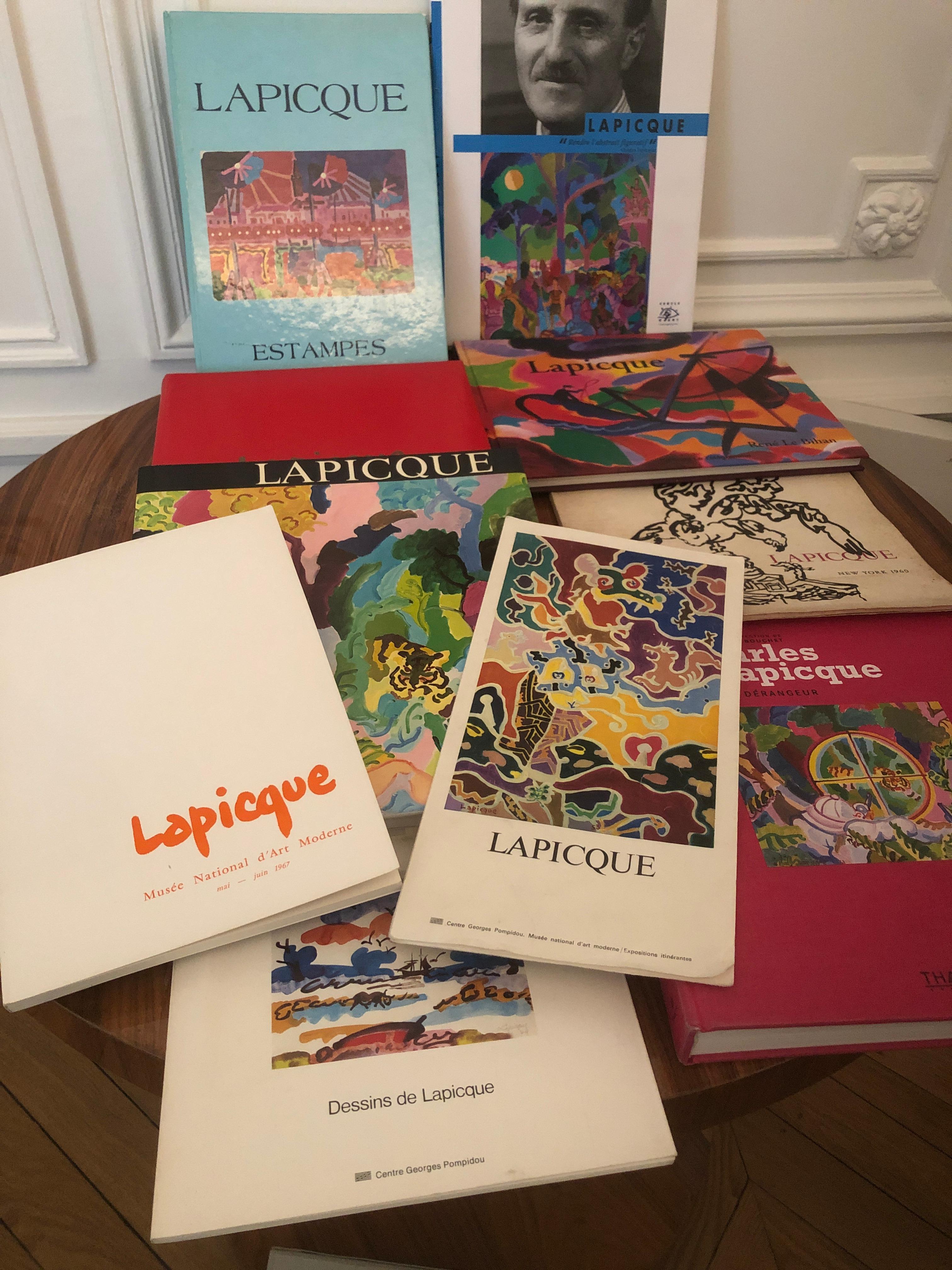L'artiste français LAPICQUE Tiger The, « Invitation to Wisdom », huile sur toile, 1961 7