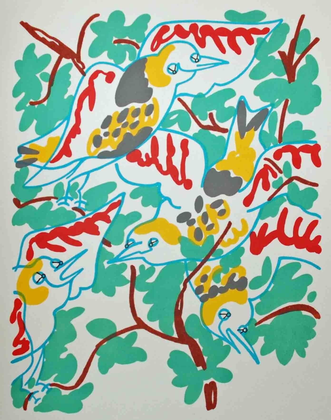 Le Chant des Oiseaux - Print by Charles Lapicque