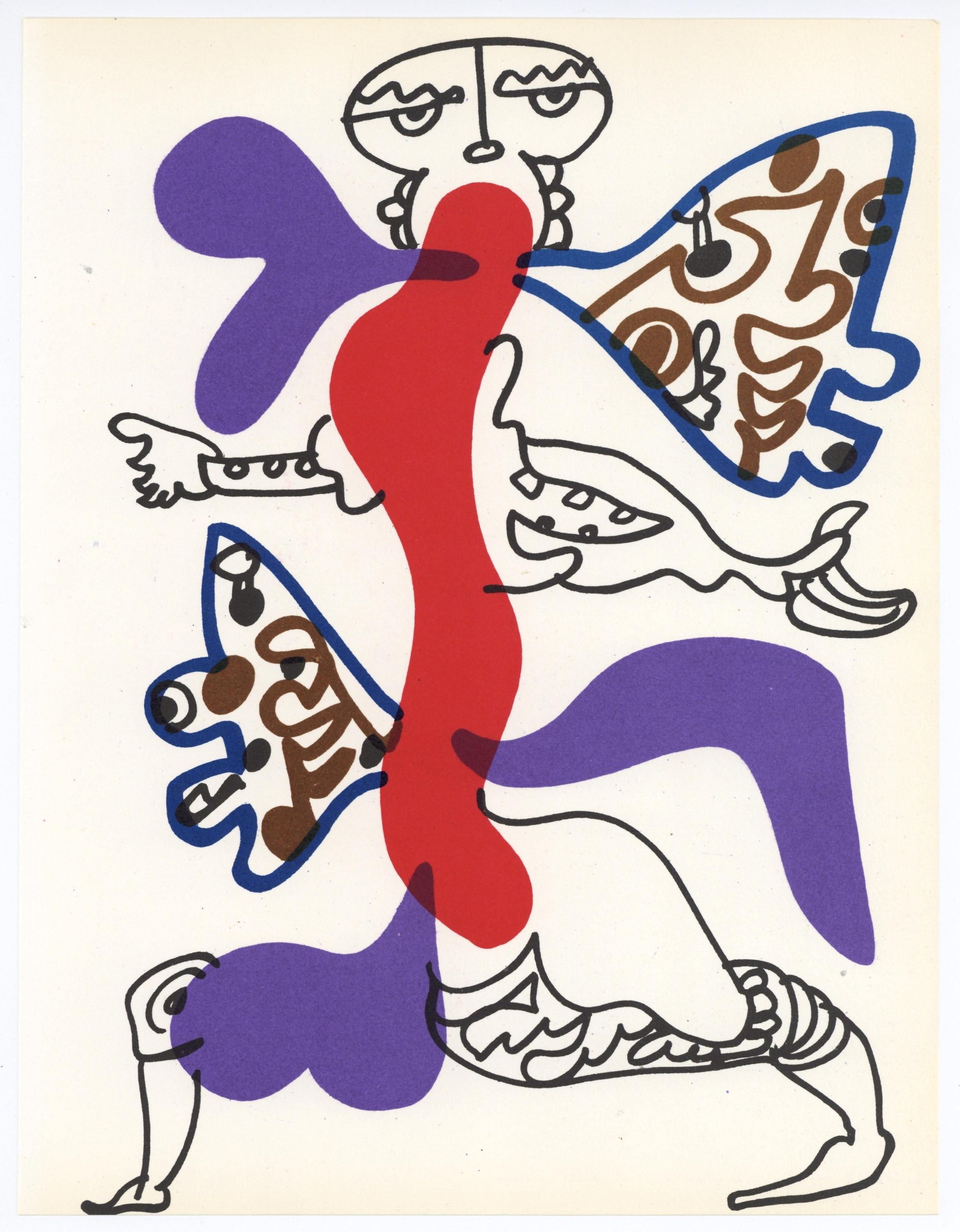 Charles LAPICQUE : Personnage au chapeau - Lithographie originale signée