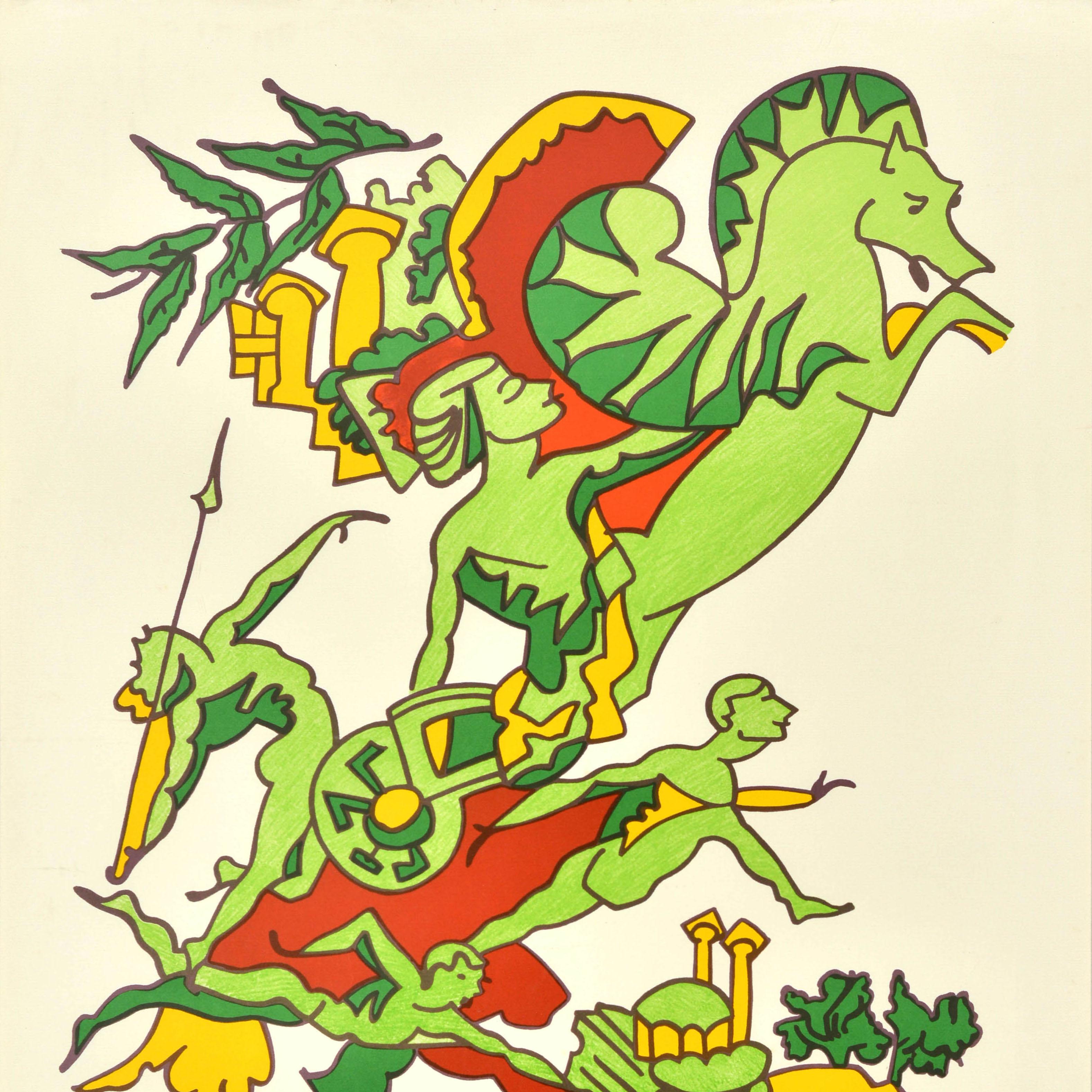 Poster sportivo originale d'epoca delle Olimpiadi di Monaco di Baviera 1972 Greene & Greene Charles Lapicque in vendita 2