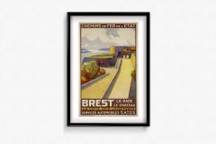 1930 original travel poster by Charles Lautrou - Brest la côte des légendes