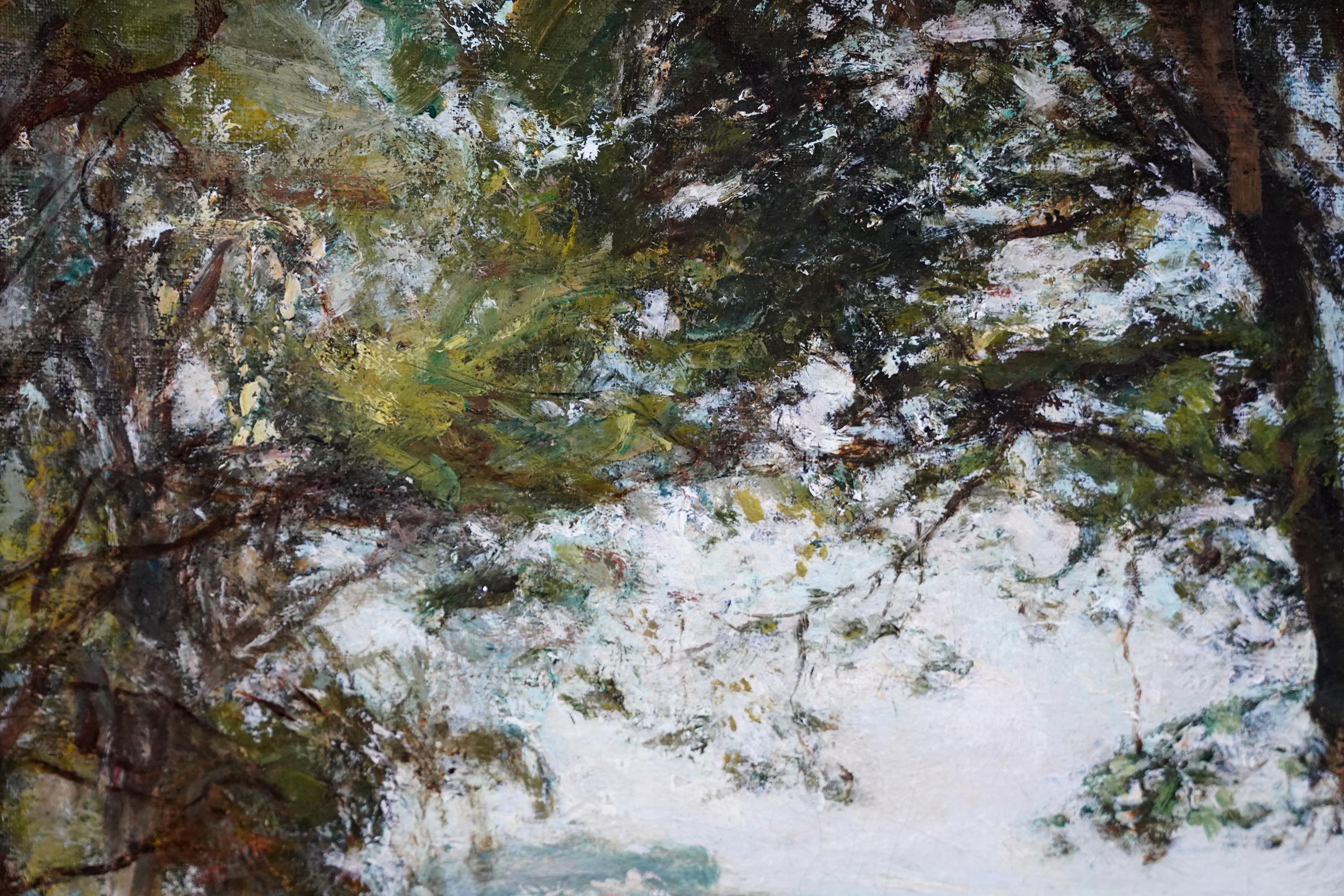 Landschaft mit Dorf - Schottische Edwardianische Impressionistische Kunst Ölgemälde im Angebot 5