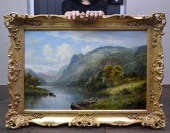 Banks of Loch Lomond - Landschafts-Ölgemälde der schottischen Highlands:: 19. Jahrhundert