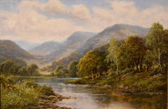 Oil Painting by Charles Leader "North Wales Landscape"