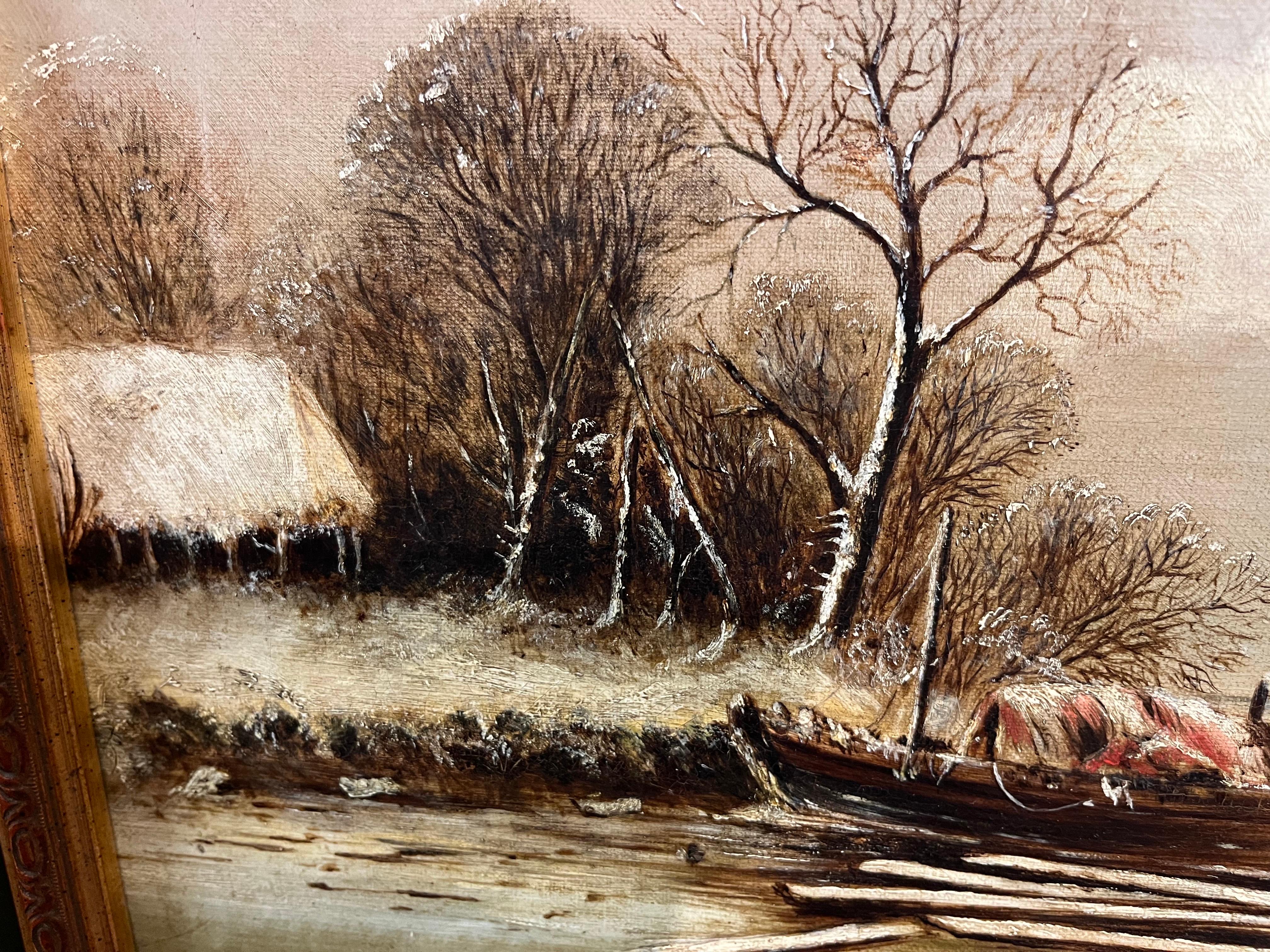 PINTURA AL ÓLEO Firmado C L  VIEJO MAESTRO PINTOR Siglo XIX ESCUELA BELGA en venta 9