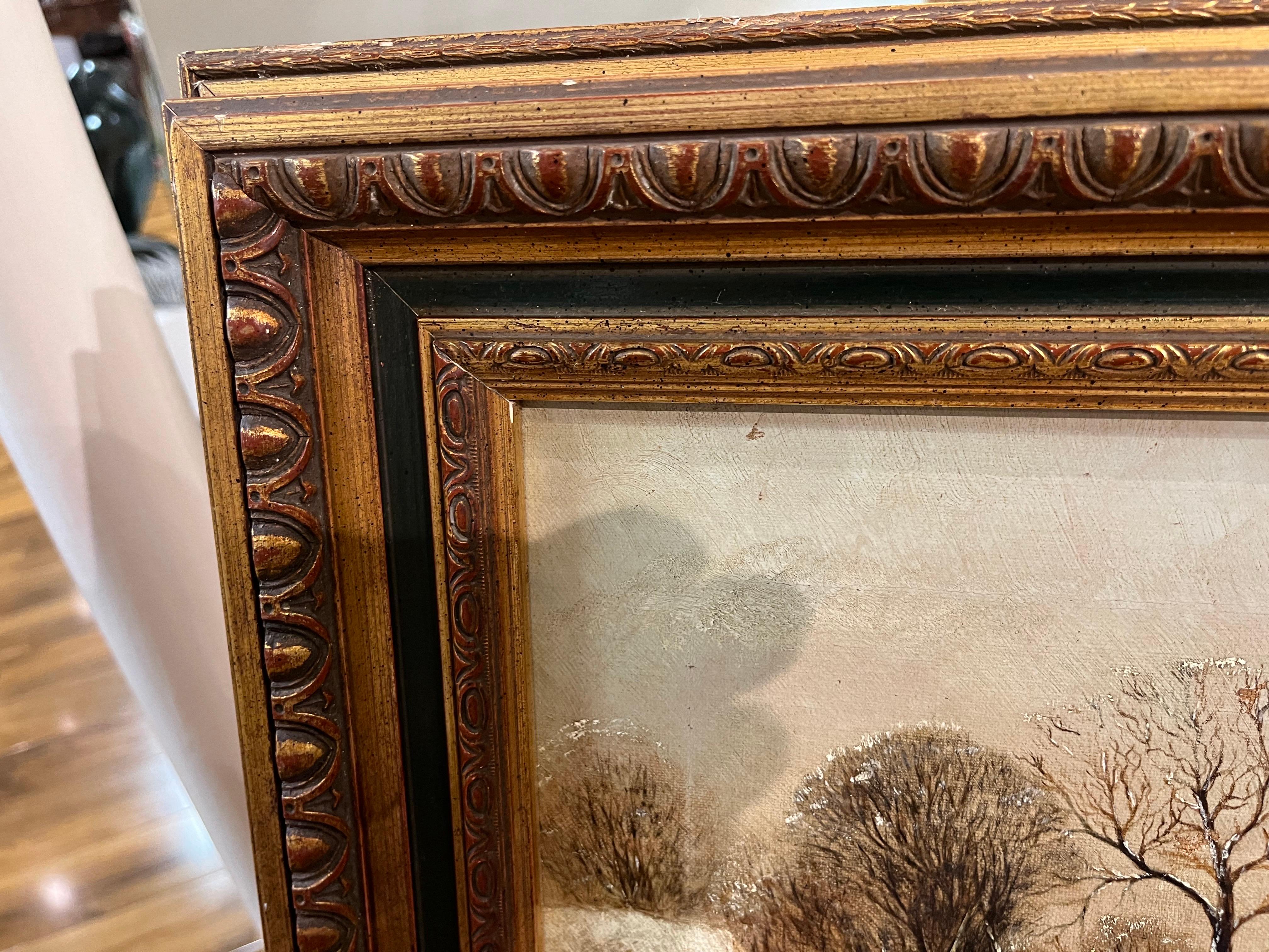 PINTURA AL ÓLEO Firmado C L  VIEJO MAESTRO PINTOR Siglo XIX ESCUELA BELGA en venta 10
