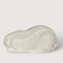 Charles Lemanceau (1905-1980) Art Deco Ceramic reclining Rabbit