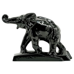 Charles LEMANCEAU Art Deco Elephant Sculpture, France, 1920