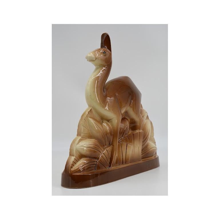 Français Statue du grand Lama Art déco français Charles Lemanceau, 1920 en vente